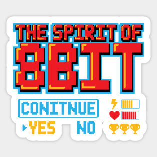 Retro 8Bit Gaming Design Sticker